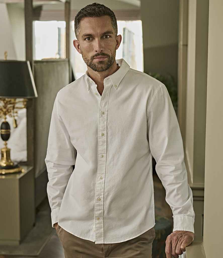 Tee Jays Perfect Long Sleeve Oxford Shirt T4000 - T4000 White Model