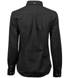 Tee Jays Ladies Perfect Long Sleeve Oxford Shirt T4001 - T4001 Black Back