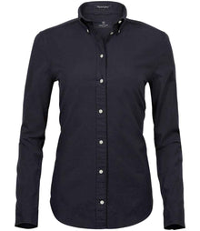 Tee Jays Ladies Perfect Long Sleeve Oxford Shirt T4001 - Black