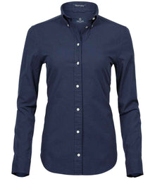Tee Jays Ladies Perfect Long Sleeve Oxford Shirt T4001 - Navy