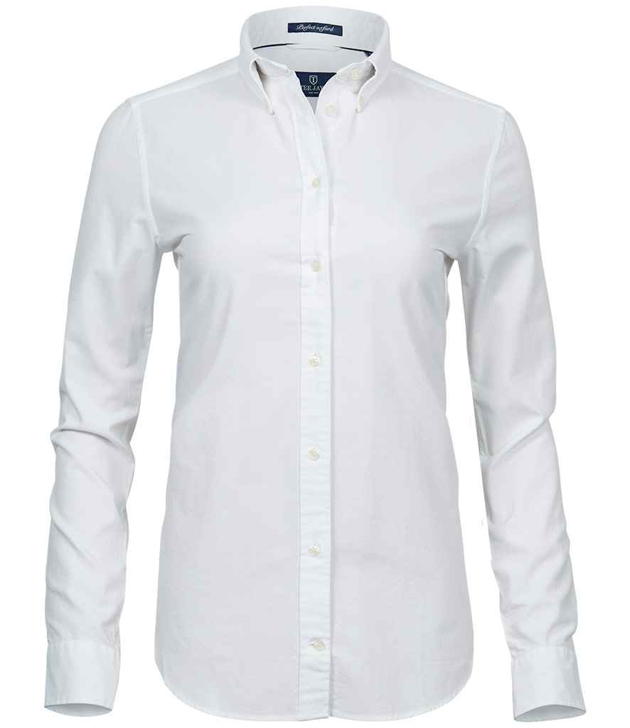 Tee Jays Ladies Perfect Long Sleeve Oxford Shirt T4001 - White