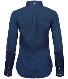Tee Jays Ladies Long Sleeve Casual Twill Shirt T4003 - T4003 Indigo Back