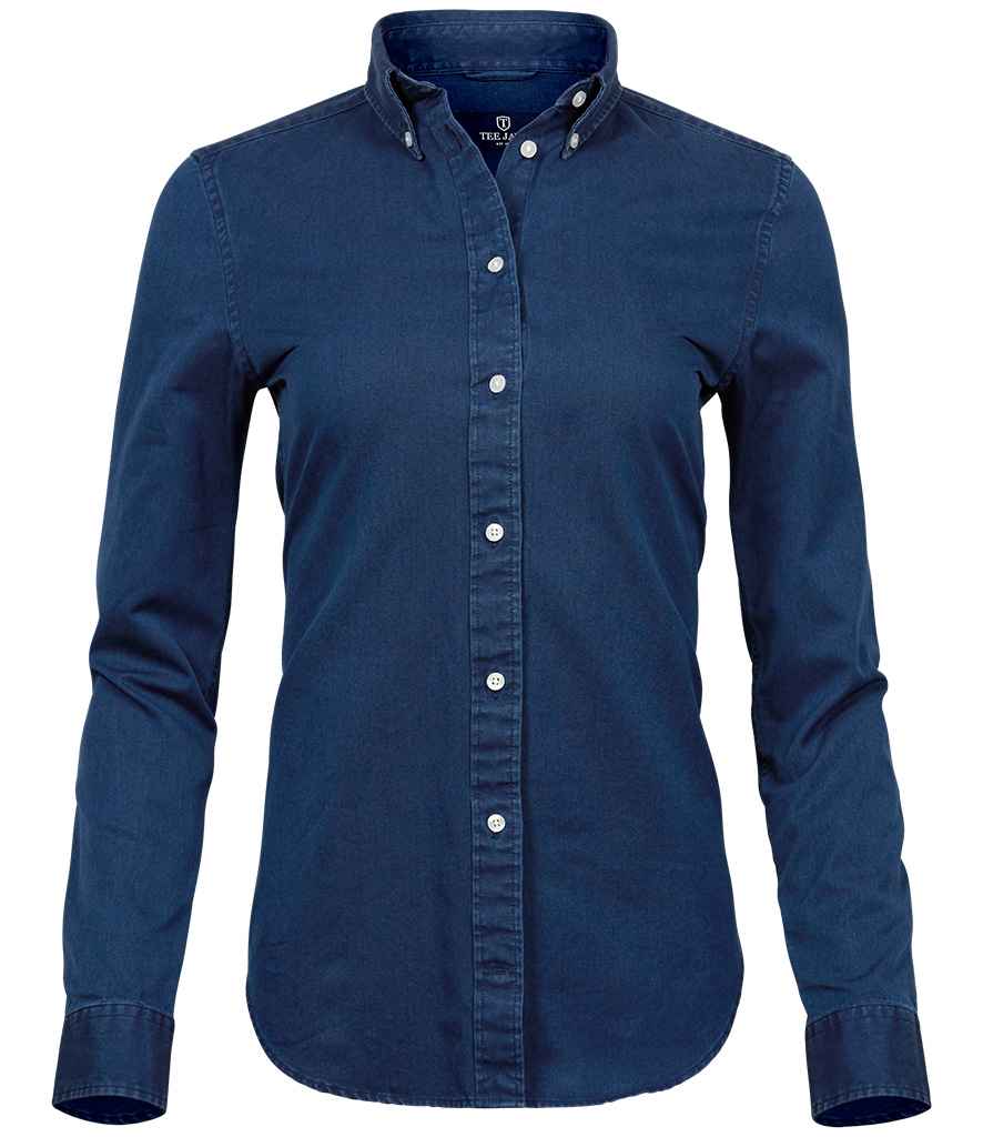Tee Jays Ladies Long Sleeve Casual Twill Shirt T4003 - Indigo