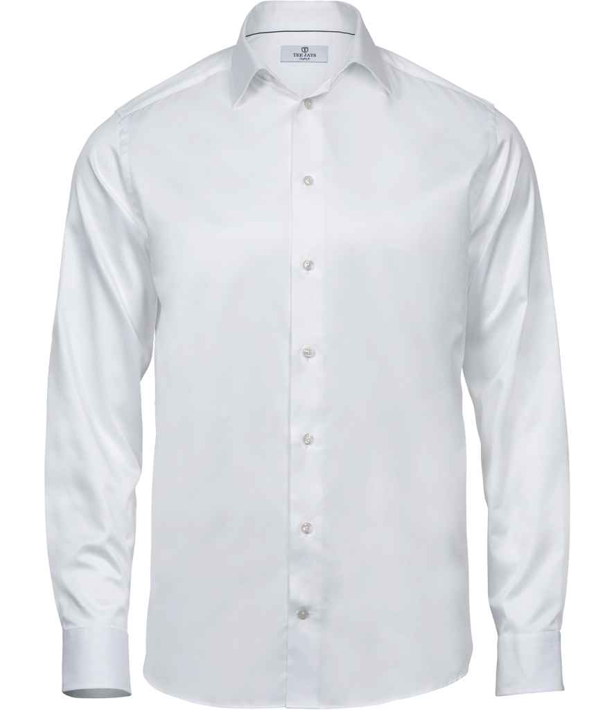 Tee Jays Luxury Comfort Fit Long Sleeve Oxford Shirt T4020 - White