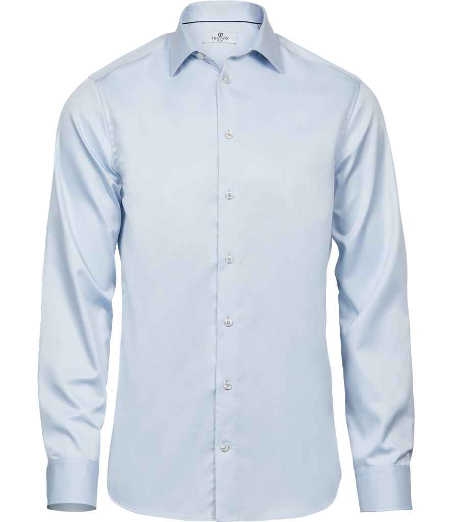 Tee Jays Luxury Slim Fit Long Sleeve Oxford Shirt T4021 - Light Blue