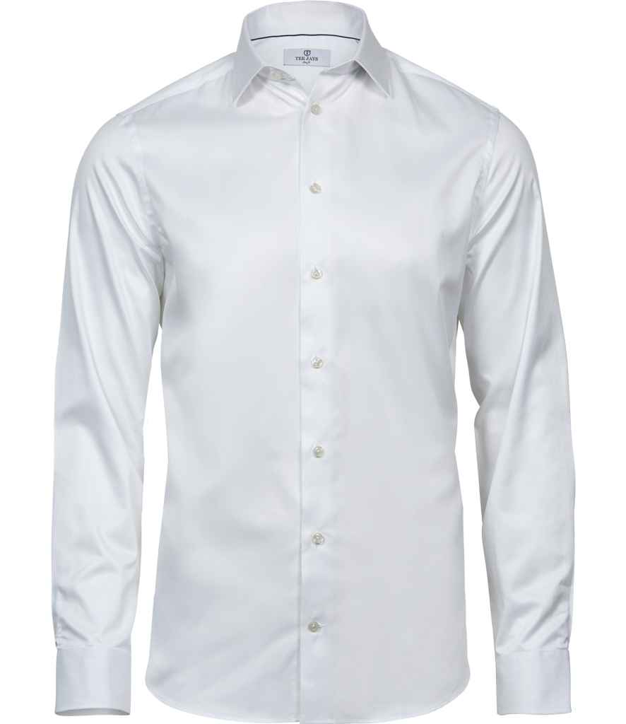 Tee Jays Luxury Slim Fit Long Sleeve Oxford Shirt T4021 - White