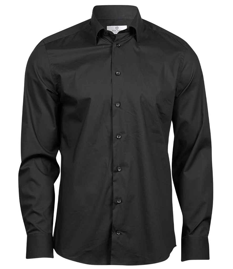 Tee Jays Luxury Stretch Long Sleeve Shirt T4024 - Black