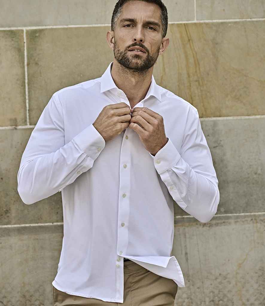 Tee Jays Active Stretch Long Sleeve Shirt T4030 - T4030 White Model
