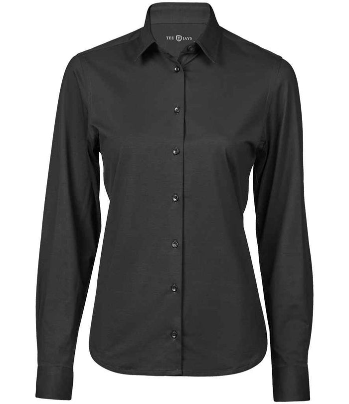 Tee Jays Ladies Active Long Sleeve Stretch Shirt T4031 - Black