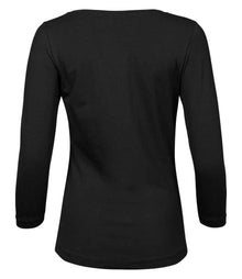 Tee Jays Ladies Stretch 3/4 Sleeve T-Shirt T460 - T460 Black Back