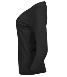 Tee Jays Ladies Stretch 3/4 Sleeve T-Shirt T460 - T460 Black Side