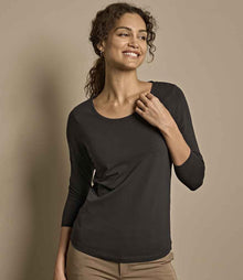 Tee Jays Ladies Stretch 3/4 Sleeve T-Shirt T460 - T460 Black Model