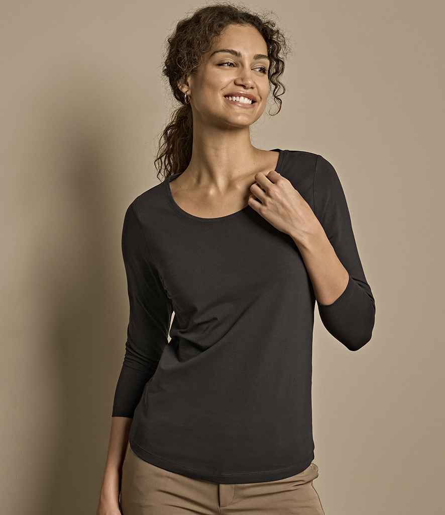 Tee Jays Ladies Stretch 3/4 Sleeve T-Shirt T460 - T460 Black Model