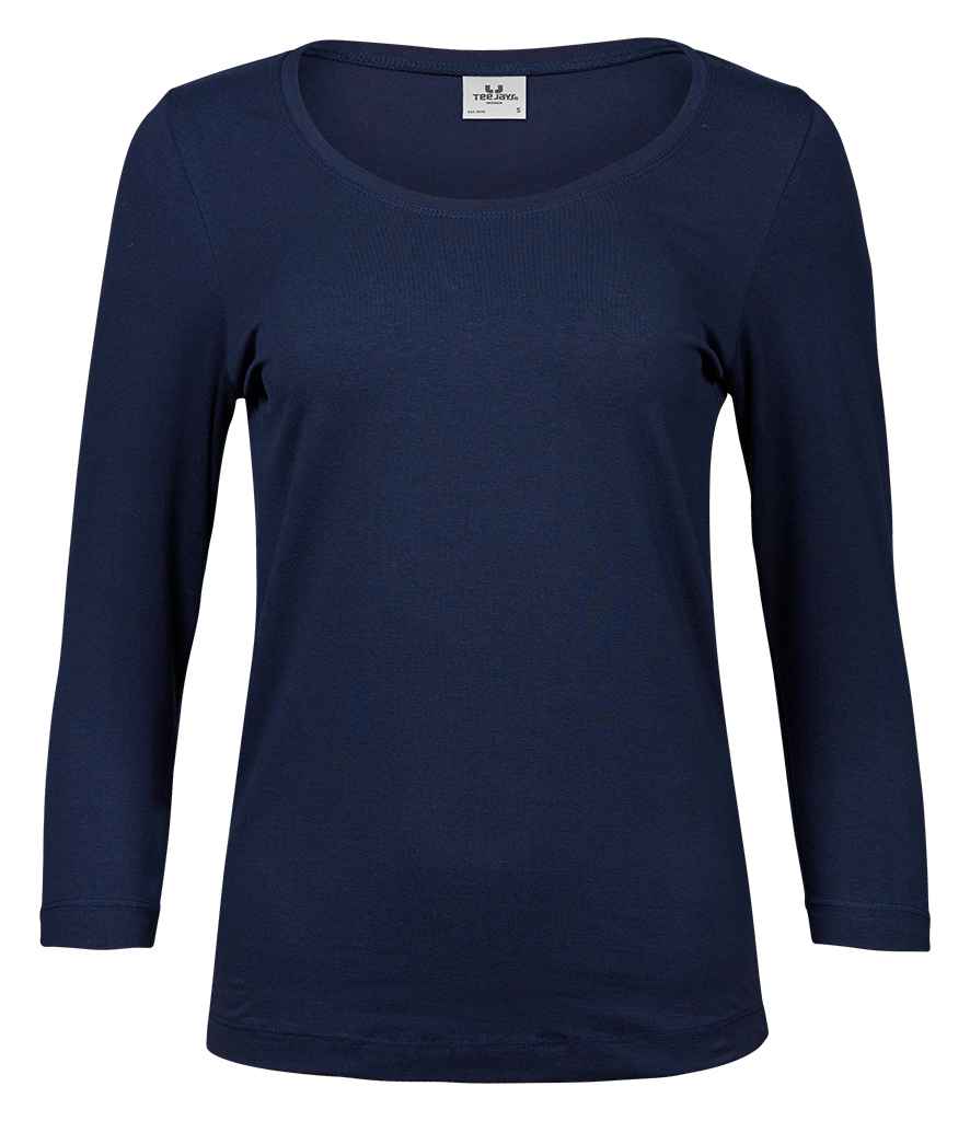 Tee Jays Ladies Stretch 3/4 Sleeve T-Shirt T460 - Navy