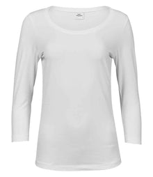 Tee Jays Ladies Stretch 3/4 Sleeve T-Shirt T460 - White