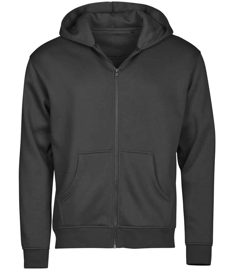 Tee Jays Unlabeled Hooded Full Zip Sweatshirt T5154 - Black