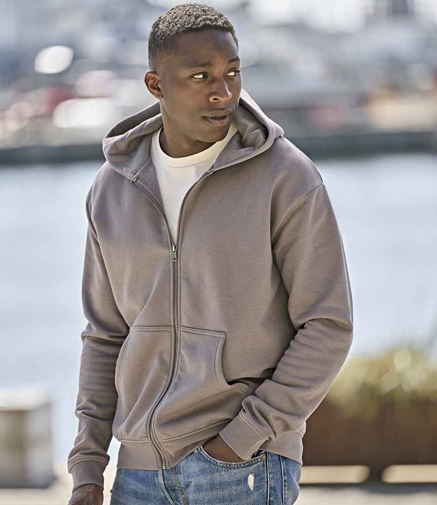 Tee Jays Unlabeled Hooded Full Zip Sweatshirt T5154 - T5154 Cement Model