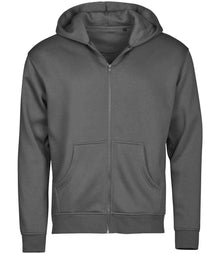 Tee Jays Unlabeled Hooded Full Zip Sweatshirt T5154 - Powder Grey