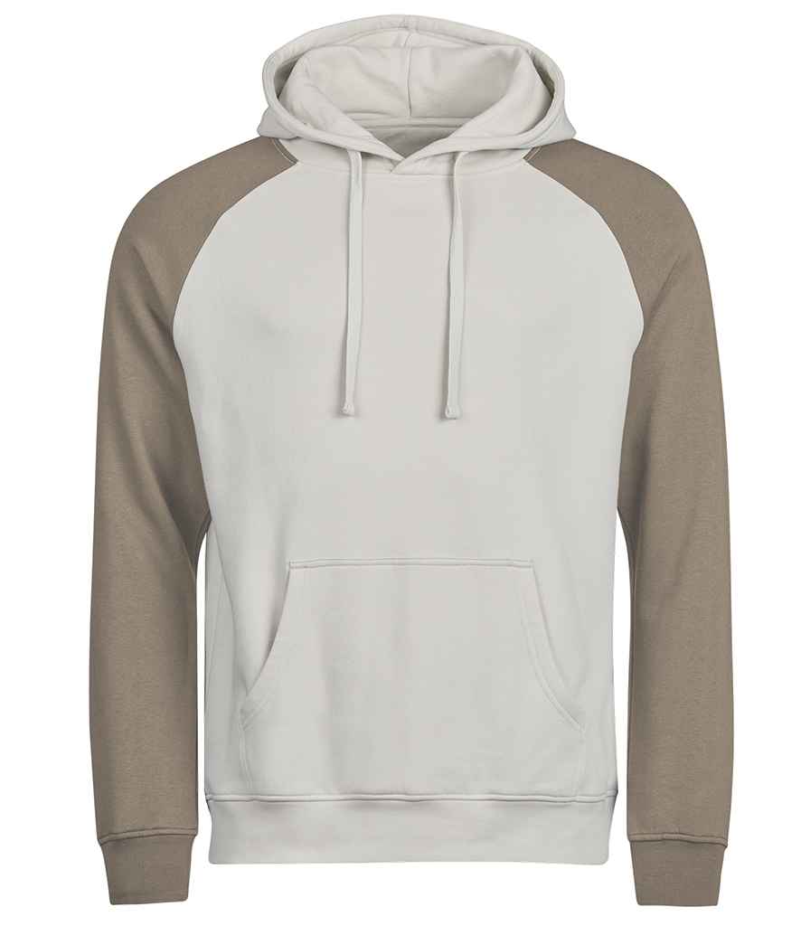 Tee Jays Unlabeled Two-Tone Hooded Sweatshirt T5156 - Cement/Clay