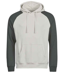 Tee Jays Unlabeled Two-Tone Hooded Sweatshirt T5156 - Cement/Dark Green