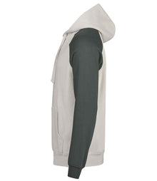 Tee Jays Unlabeled Two-Tone Hooded Sweatshirt T5156 - T5156 Cement/Dark Green Side