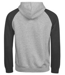 Tee Jays Unlabeled Two-Tone Hooded Sweatshirt T5156 - T5156 Heather Grey/Black Back