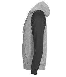 Tee Jays Unlabeled Two-Tone Hooded Sweatshirt T5156 - T5156 Heather Grey/Black Side