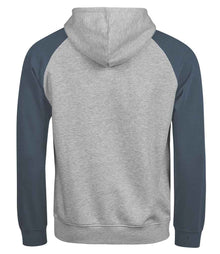 Tee Jays Unlabeled Two-Tone Hooded Sweatshirt T5156 - T5156 Heather Grey/Ink Back
