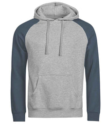 Tee Jays Unlabeled Two-Tone Hooded Sweatshirt T5156 - Heather Grey/Ink
