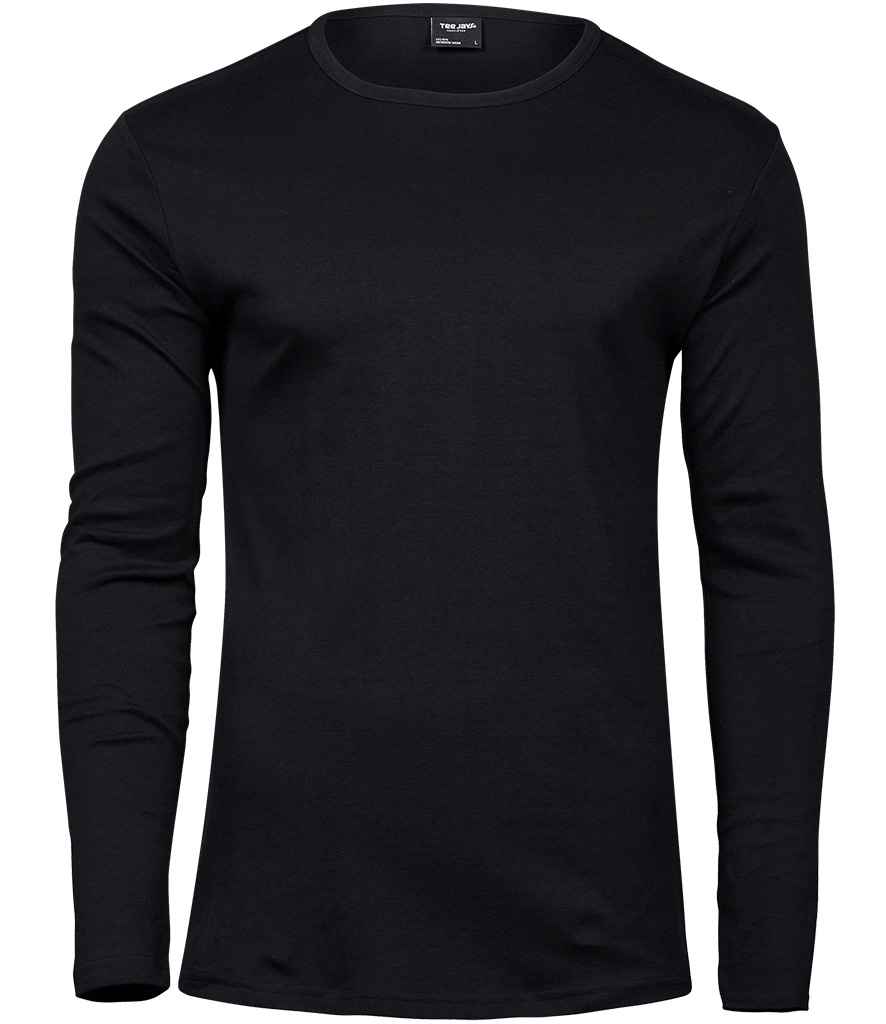 Tee Jays Long Sleeve Interlock T-Shirt T530 - Black