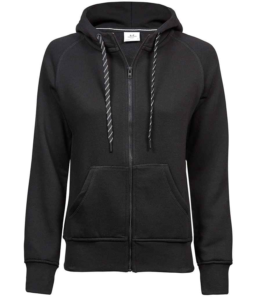 Tee Jays Ladies Fashion Zip Hooded Sweatshirt T5436 - Black