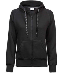 Tee Jays Ladies Fashion Zip Hooded Sweatshirt T5436 - Black