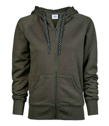 Tee Jays Ladies Fashion Zip Hooded Sweatshirt T5436 - Deep Green