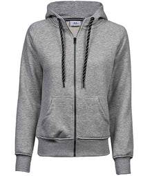 Tee Jays Ladies Fashion Zip Hooded Sweatshirt T5436 - Heather Grey