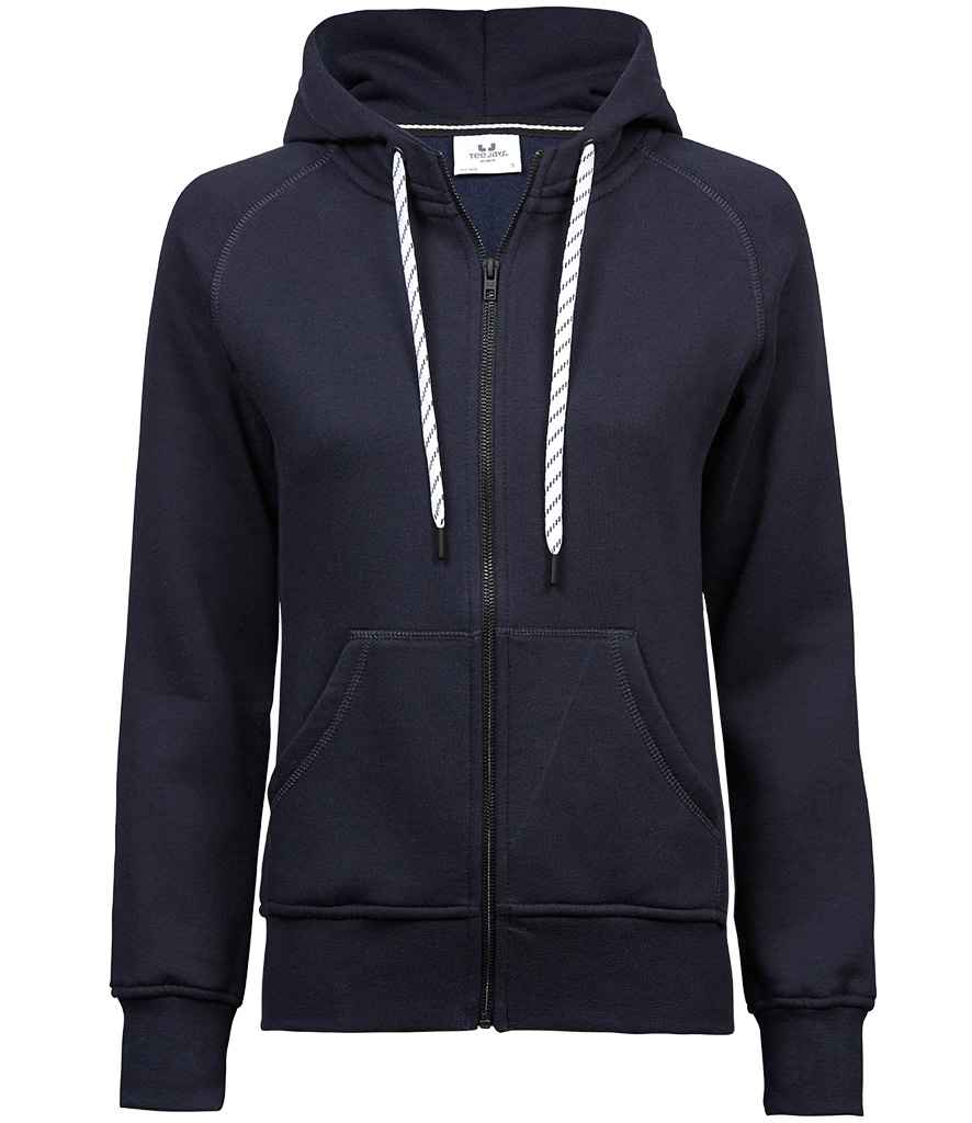 Tee Jays Ladies Fashion Zip Hooded Sweatshirt T5436 - Navy