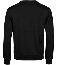 Tee Jays Ribbed Interlock Crew Neck Sweatshirt T5504 - T5504 Black Back