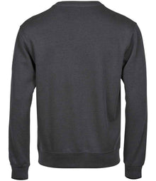 Tee Jays Ribbed Interlock Crew Neck Sweatshirt T5504 - T5504 Dark Grey Back
