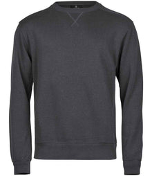 Tee Jays Ribbed Interlock Crew Neck Sweatshirt T5504 - Dark Grey