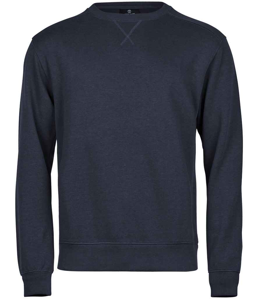 Tee Jays Ribbed Interlock Crew Neck Sweatshirt T5504 - Navy