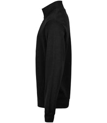Tee Jays Ribbed Interlock Half Zip Sweatshirt T5506 - T5506 Black Side