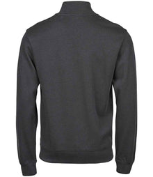 Tee Jays Ribbed Interlock Half Zip Sweatshirt T5506 - T5506 Dark Grey Back