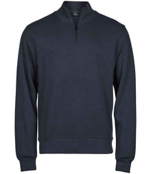 Tee Jays Ribbed Interlock Half Zip Sweatshirt T5506 - Navy