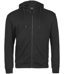 Tee Jays Ribbed Interlock Full Zip Hooded Sweatshirt T5508 - Black