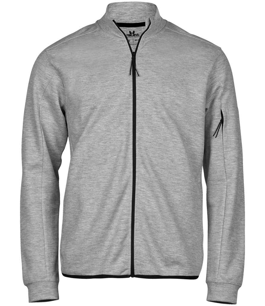 Tee Jays Athletic Full Zip Sweat Cardigan T5704 - Heather Grey