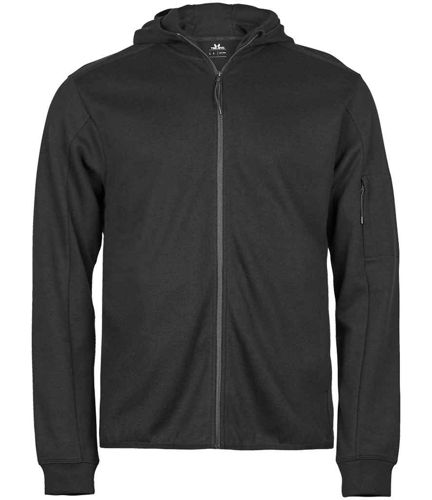 Tee Jays Athletic Hooded Full Zip Sweat Jacket T5706 - Black