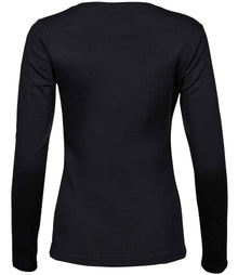 Tee Jays Ladies Long Sleeve Interlock T-Shirt T590 - T590 Black Back