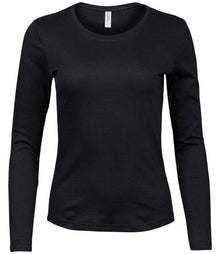 Tee Jays Ladies Long Sleeve Interlock T-Shirt T590 - Black