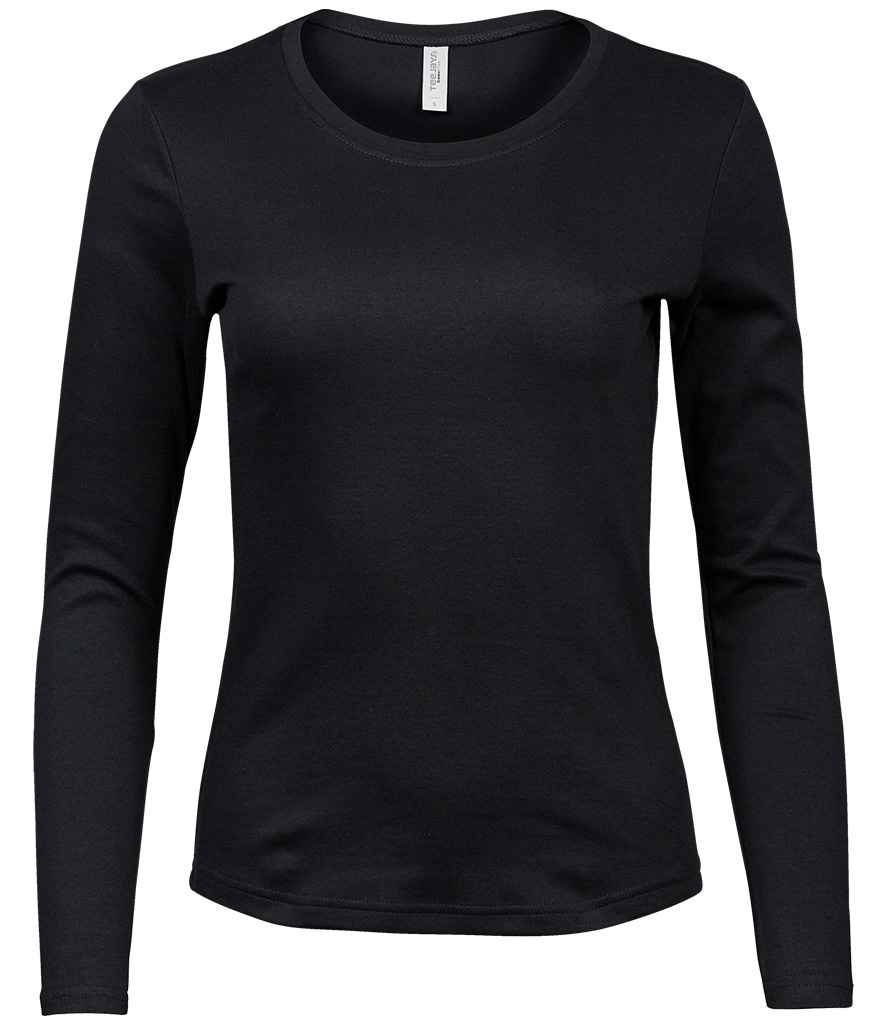 Tee Jays Ladies Long Sleeve Interlock T-Shirt T590 - Black