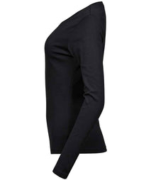 Tee Jays Ladies Long Sleeve Interlock T-Shirt T590 - T590 Black Side