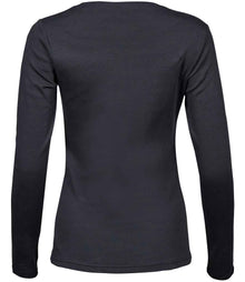 Tee Jays Ladies Long Sleeve Interlock T-Shirt T590 - T590 Dark Grey Back